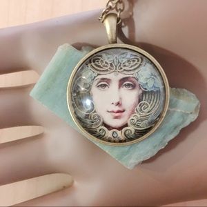 Bronze Art Nouveau Style Necklace